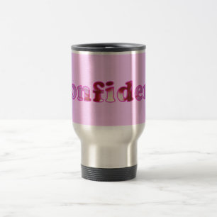 Konfidenzdruck mit rosa Blume Reisebummel Reisebecher