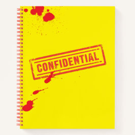 Konfidenzstempeldruckblatt für den Spritzer Notizbuch