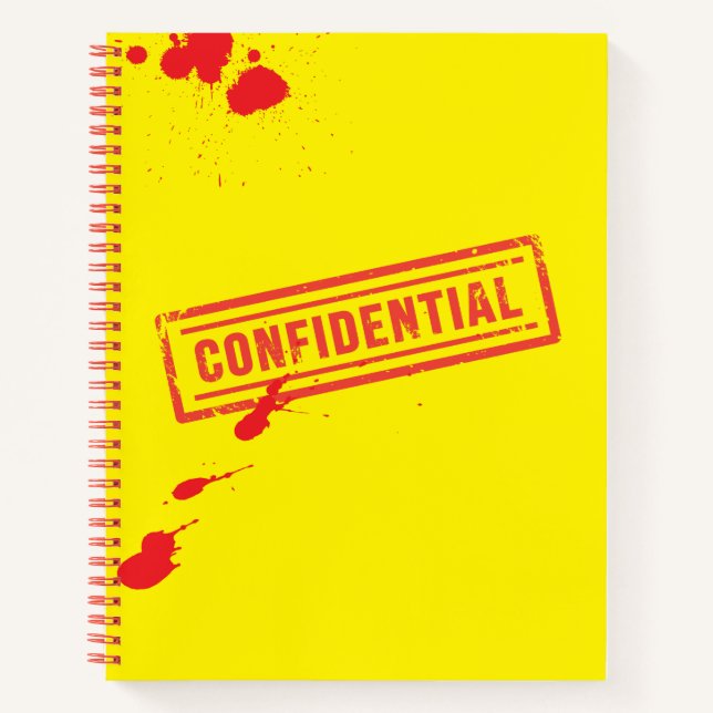 Konfidenzstempeldruckblatt für den Spritzer Notizbuch (Vorderseite)