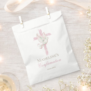 Konfirmation rosa Kreuz Geschenktütchen