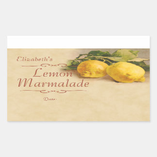 Konfitüre oder Konservierung von Lemon Rechteckiger Aufkleber