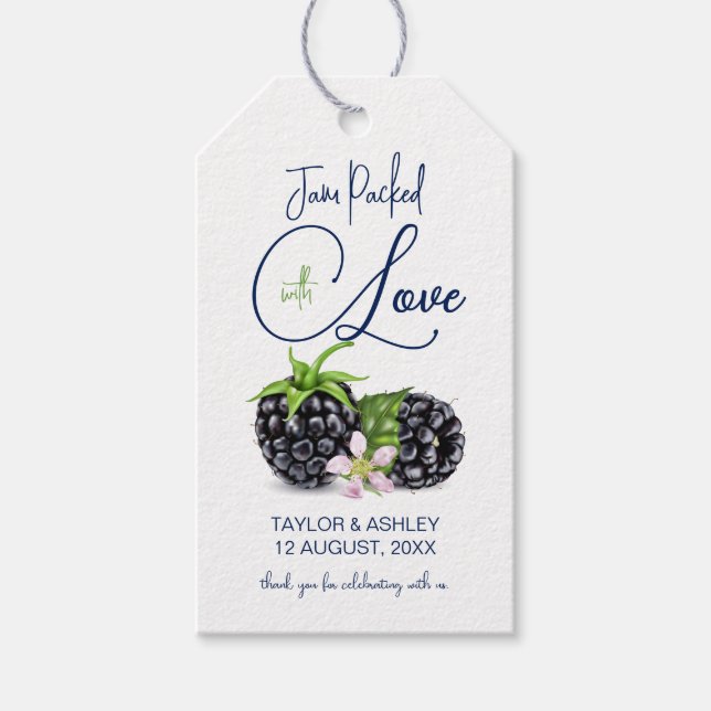 Konfitüre verpackt mit Liebe BlackBerry Fruit | Ho Geschenkanhänger (Vorderseite)