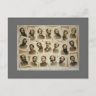 Konföderierte Befehlshaber 1861-1865 Postkarte