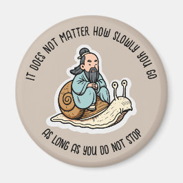 Konfuzius und Schnecke Magnet