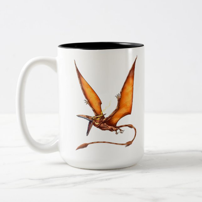 Kongamato Cryptid Creature Zweifarbige Tasse (Links)