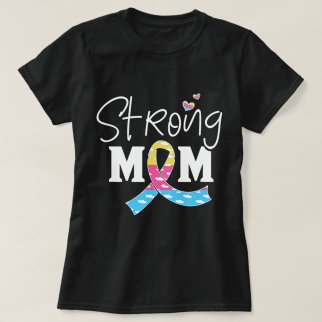 Kongenitale Diaphragma Hernie Bewusstsein CDH Mama T-Shirt (Design vorne)