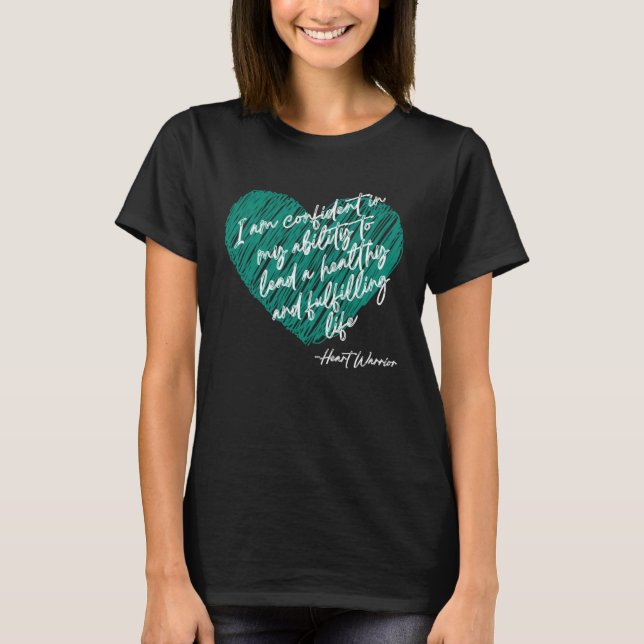Kongestive Herzinsuffizienz Krieger Herzgesundheit T-Shirt (Vorderseite)