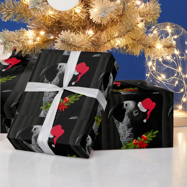 Kongo African Gray Christmas Geschenkpapier (Feiertage)