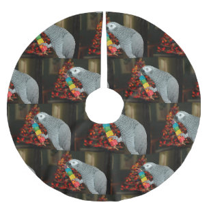 Kongo African Gray Parrot Merry Weihnachtsbaum Polyester Weihnachtsbaumdecke