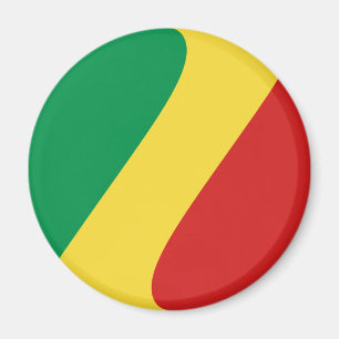 Kongo-Brazzaville Fisheye-Flagge-Magnet Magnet
