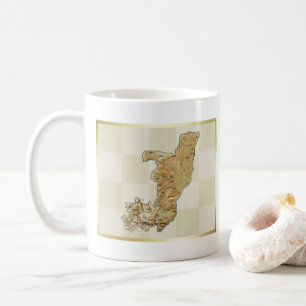 Kongo-Brazzaville-Flagge + Karte Tasse
