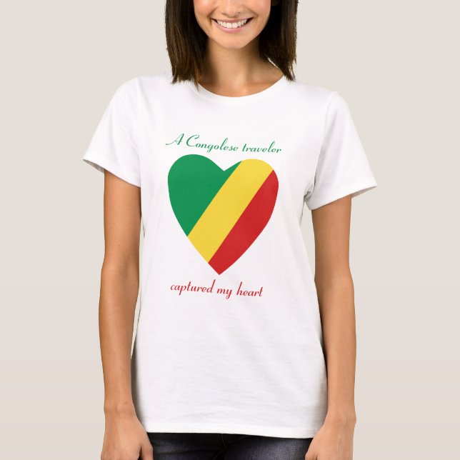 Kongo-Brazzaville Flaggen-Schatz-T - Shirt (Vorderseite)
