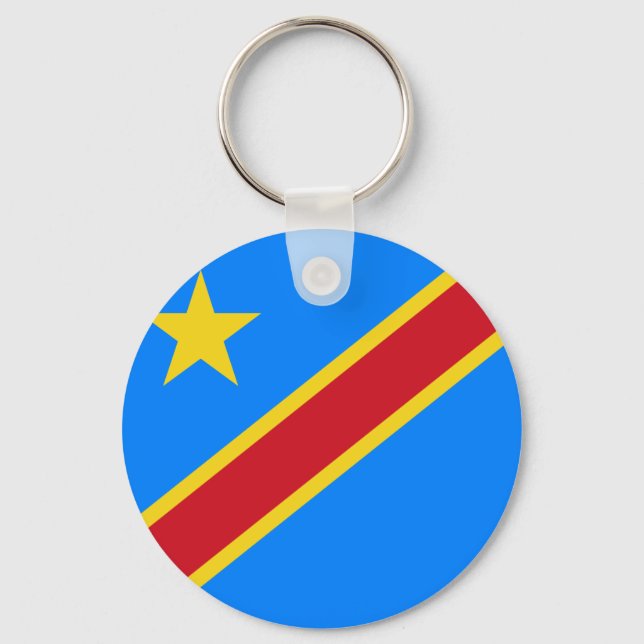 Kongo - Demokratische Republik Kongo-Flagge Schlüsselanhänger (Vorderseite)