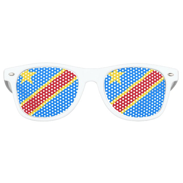 Kongo - Demokratische Republik Kongo-Flagge Sonnenbrille (Vorderseite)