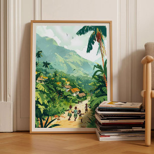 Kongo Druck Kongo Illustration Kinshasa Poster Kon