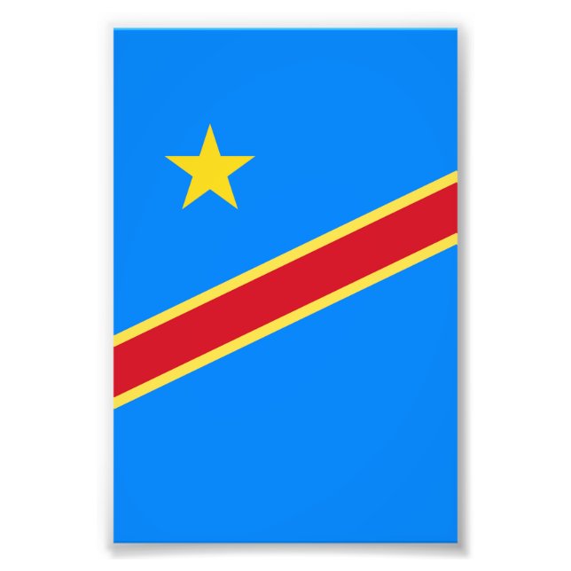 Kongo-Flagge Fotodruck (Vorne)