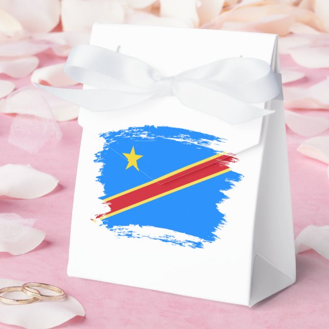 Kongo-Flagge Geschenkschachtel (Hochzeit)