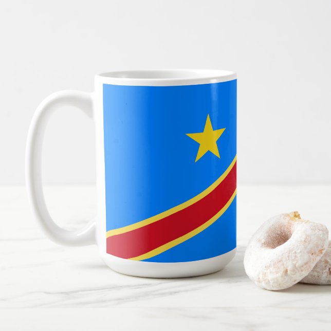 Kongo-Flagge Kaffeetasse (Mit Donut)