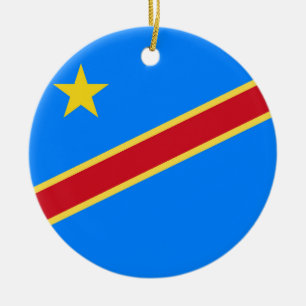 Kongo-Flagge Keramik Ornament