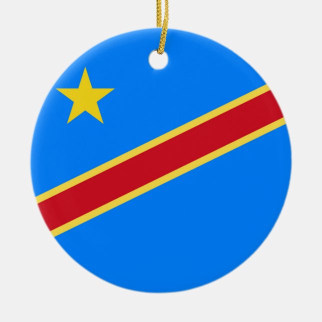 Kongo-Flagge Keramik Ornament (Vorne)