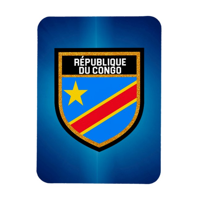 Kongo-Flagge Magnet (Vertikal)