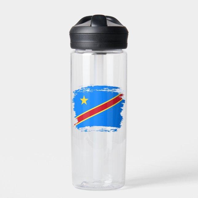 Kongo-Flagge Trinkflasche (Vorderseite)