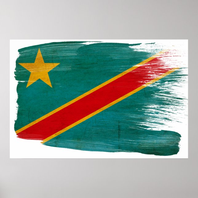 Kongo-Flaggenposter Poster (Vorne)