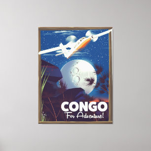 Kongo für Abenteuer! Reiseposter Leinwanddruck