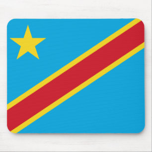 Kongo-Kinshasa Flagge Mousepad
