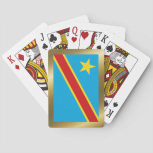 Kongo-Kinshasa-Flagge Spielkarten