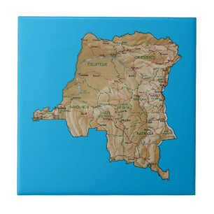 Kongo-Kinshasa Karten-Fliese Fliese