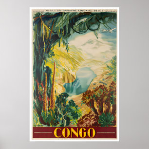 Kongo-Plakat Afrika Reise Kunst Afrikanischer Druc Poster