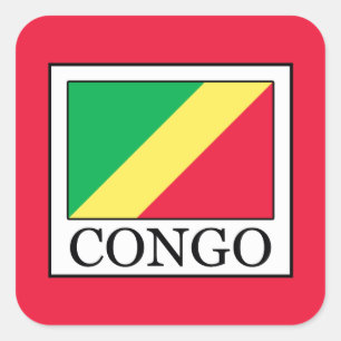 Kongo Quadratischer Aufkleber