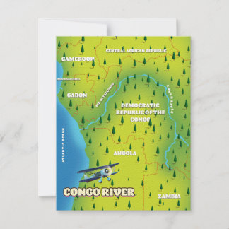 Kongo River Beautiful Vintag map