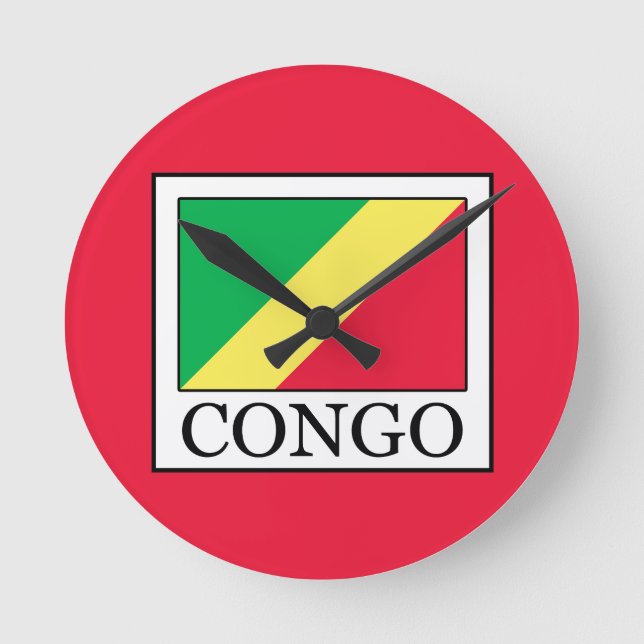 Kongo Runde Wanduhr (Vorderseite)