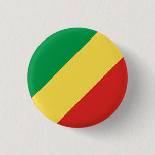 Kongolesische Flagge, Flagge der Republik Kongo Button