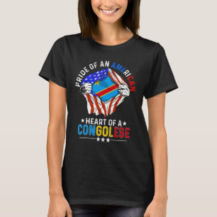 Kongolesischer Amerikaner Amerika Stolz Ausland C T-Shirt