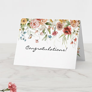 Kongratulationskarte mit niederländischen Blumenmo Dankeskarte
