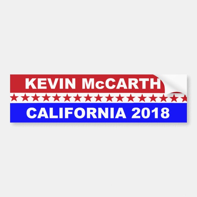Kongreß 2018 Kevins McCarthy Kalifornien Autoaufkleber (Vorne)
