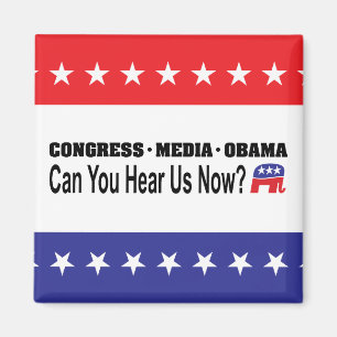 Kongress-Medien Obama können Sie uns jetzt hören Magnet
