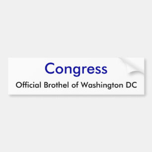 Kongreß, offizielles Bordell von Washington DC Autoaufkleber