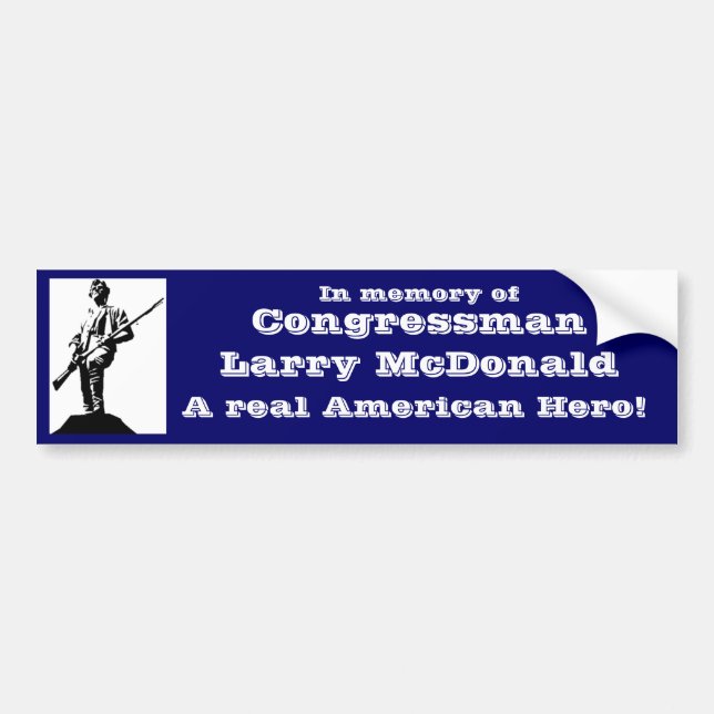 Kongressabgeordnetes Larry McDonald Autoaufkleber (Vorne)