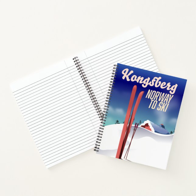 Kongsberg Norway Ski-Poster. Notizbuch (Innenseite)