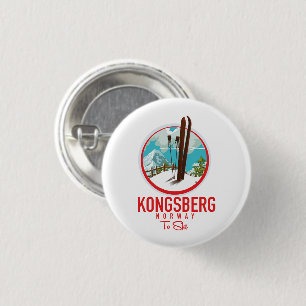 Kongsberg Norwegen Ski-Logo Button
