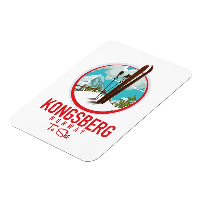 Kongsberg Norwegen Skiglogologo Magnet (Linke Seite)