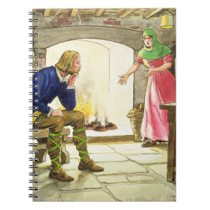 König Alfred (849-99) brennt die Kuchen, von 'Peep Notizblock