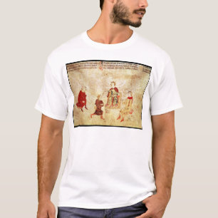 König Arthur auf seinem Thron umgeben T-Shirt