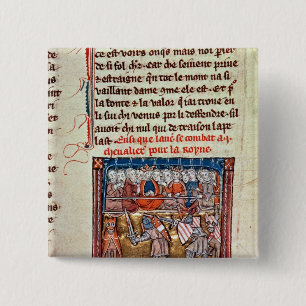 König Arthur und Guinevere, die a aufpassen Button