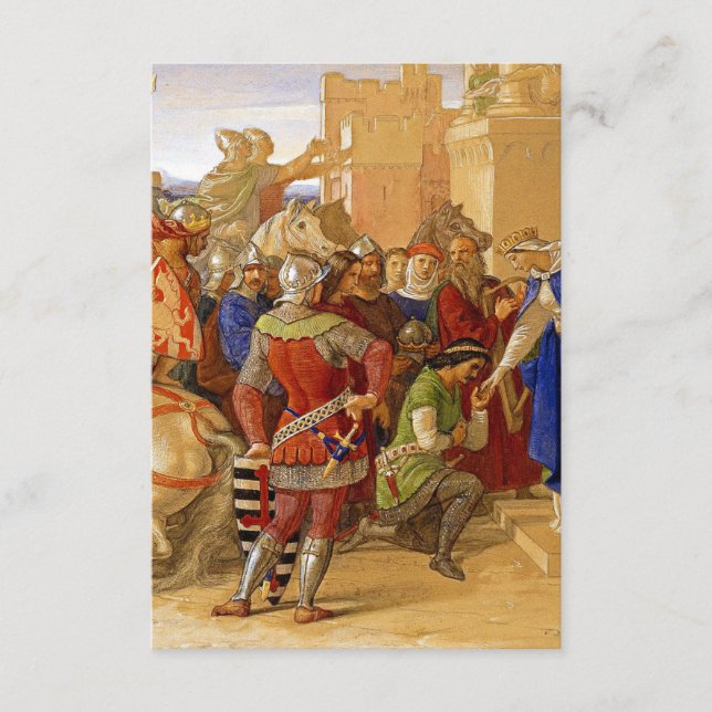 König Arthur und Ritter des Runden Tisches Begleitkarte (Vorderseite)