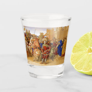König Arthur und Ritter des Runden Tisches Schnapsglas